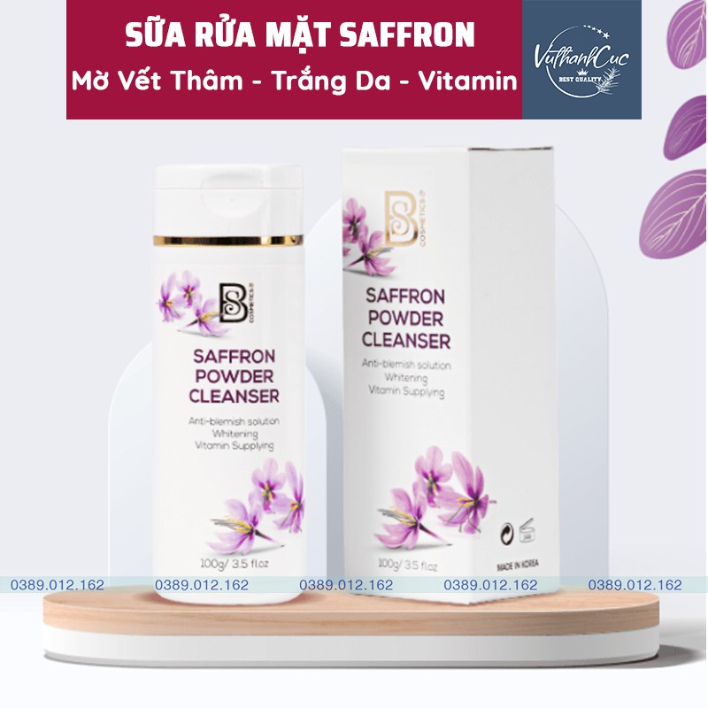 Bột rửa mặt Saffron - Saffron powder clean 3 in 1 Mo&MM