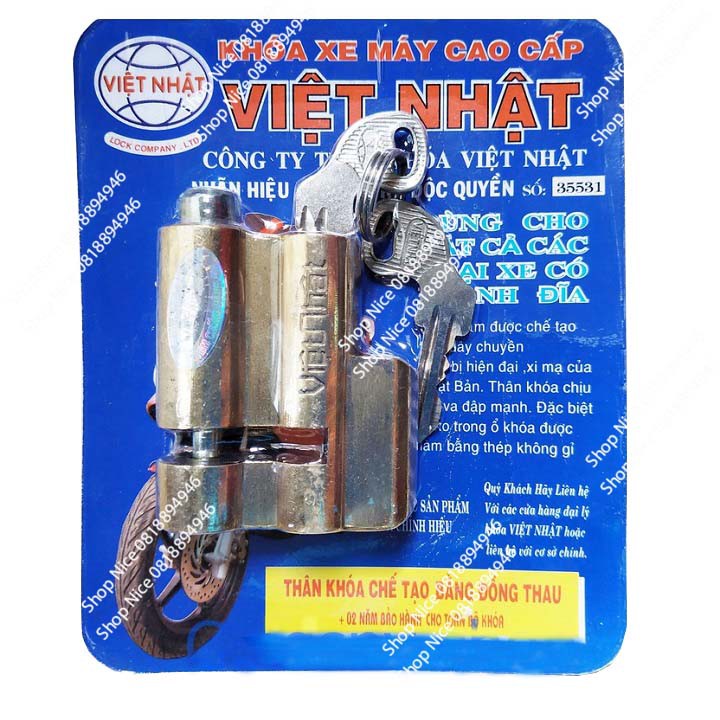 Khóa đĩa xe máy Việt nhật