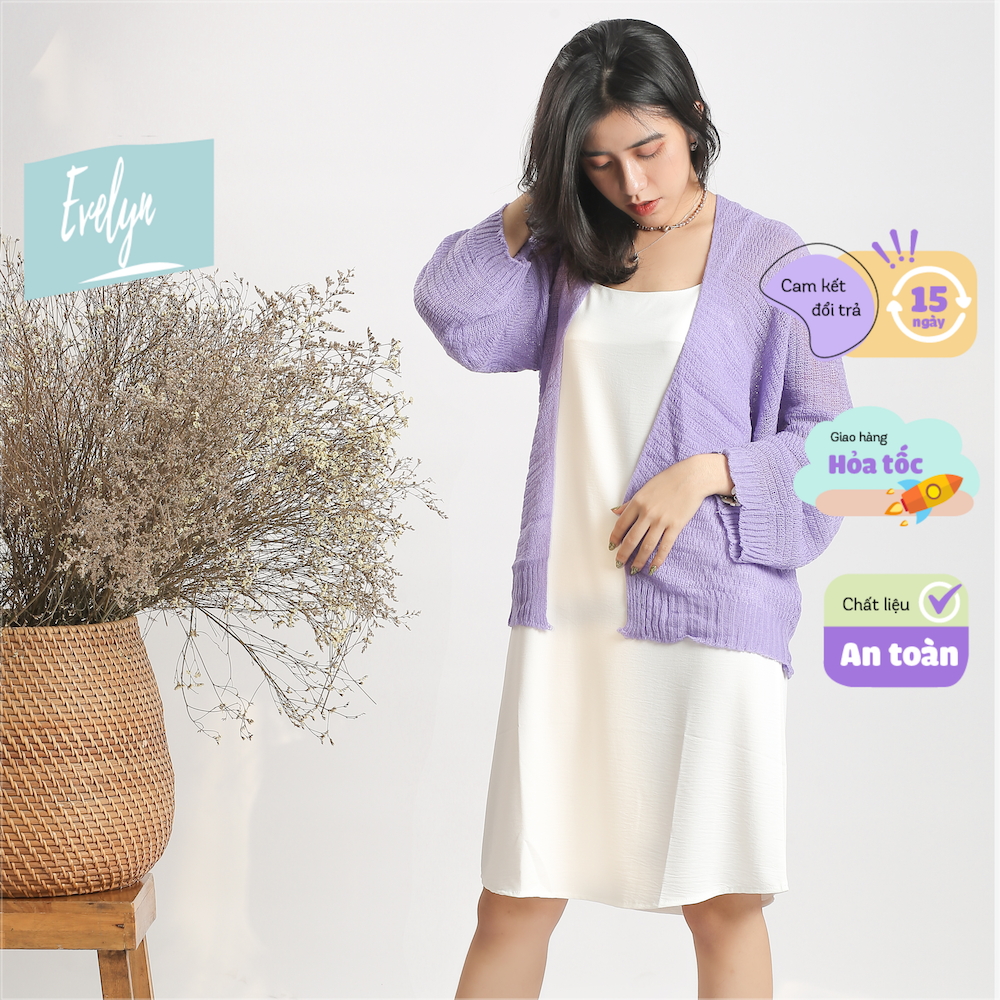 Áo khoác len mỏng Evelyn siêu xinh mặc ngoài đi biển dự tiệc