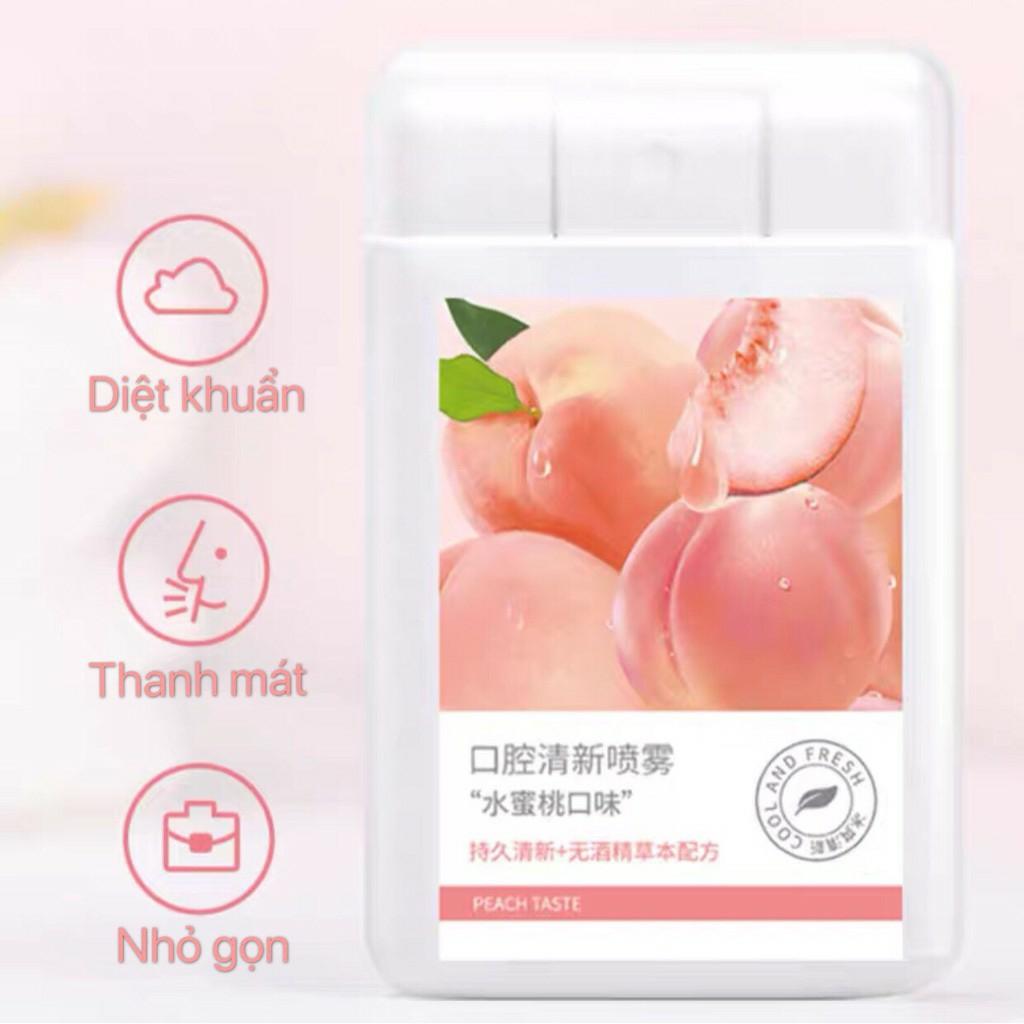 XỊT THƠM MIỆNG HƯƠNG ĐÀO NGỌT NGÀO THƠM DIỆT VI KHUẨN CHO CẢ NGÀY THƠM MÁT