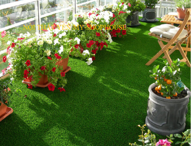 8 m² thảm cỏ nhân tạo cỏ cao 2cm .kích thước tấm cỏ 2m*4m
