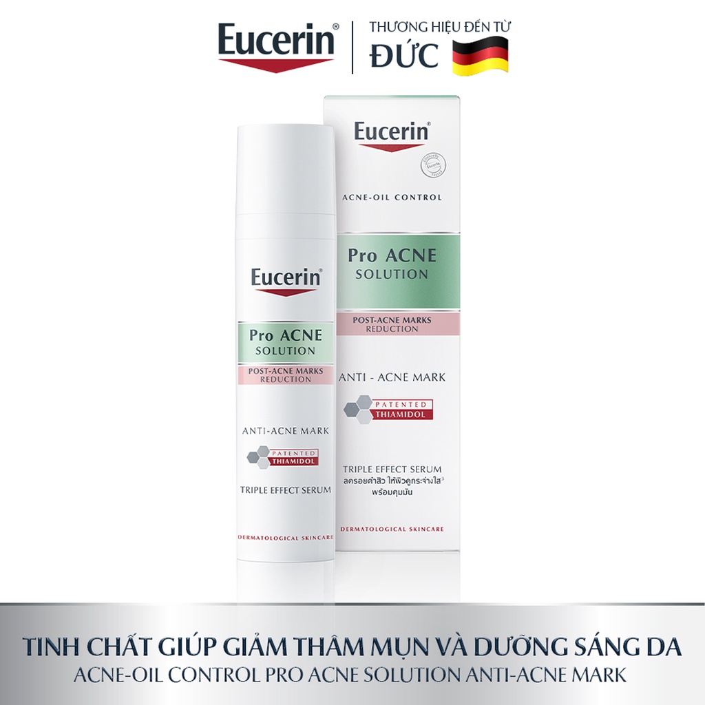 Tinh chất giảm thâm & dưỡng sáng cho da mụn Eucerin Pro Acne Triple Effect Serum 40ml💯