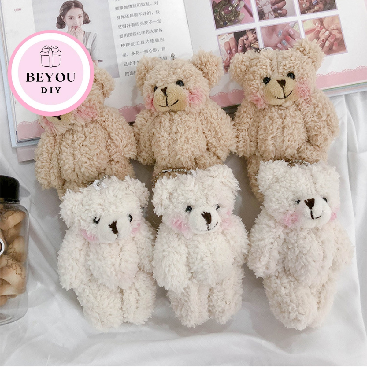 Móc Khóa GẤU BÔNG Hàn Quốc Cao Cấp Gấu Bông Brownie Dễ Thương - BeYou