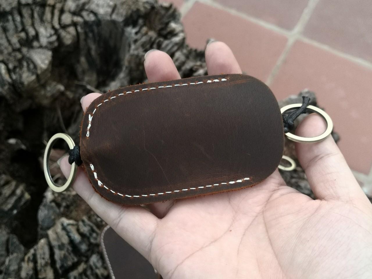 Bao da bò thật siêu bền đựng chìa khóa smartkey ô tô xe máy các loại BDCK