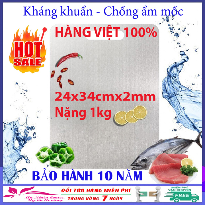 Thớt inox 304 kháng khuẩn, rã đông, chống ẩm mốc, rỉ sét, không xước dăm, an toàn tiện dụng hơn thớt nghiến, thớt nhựa công nghiệp, thớt kính cường lực