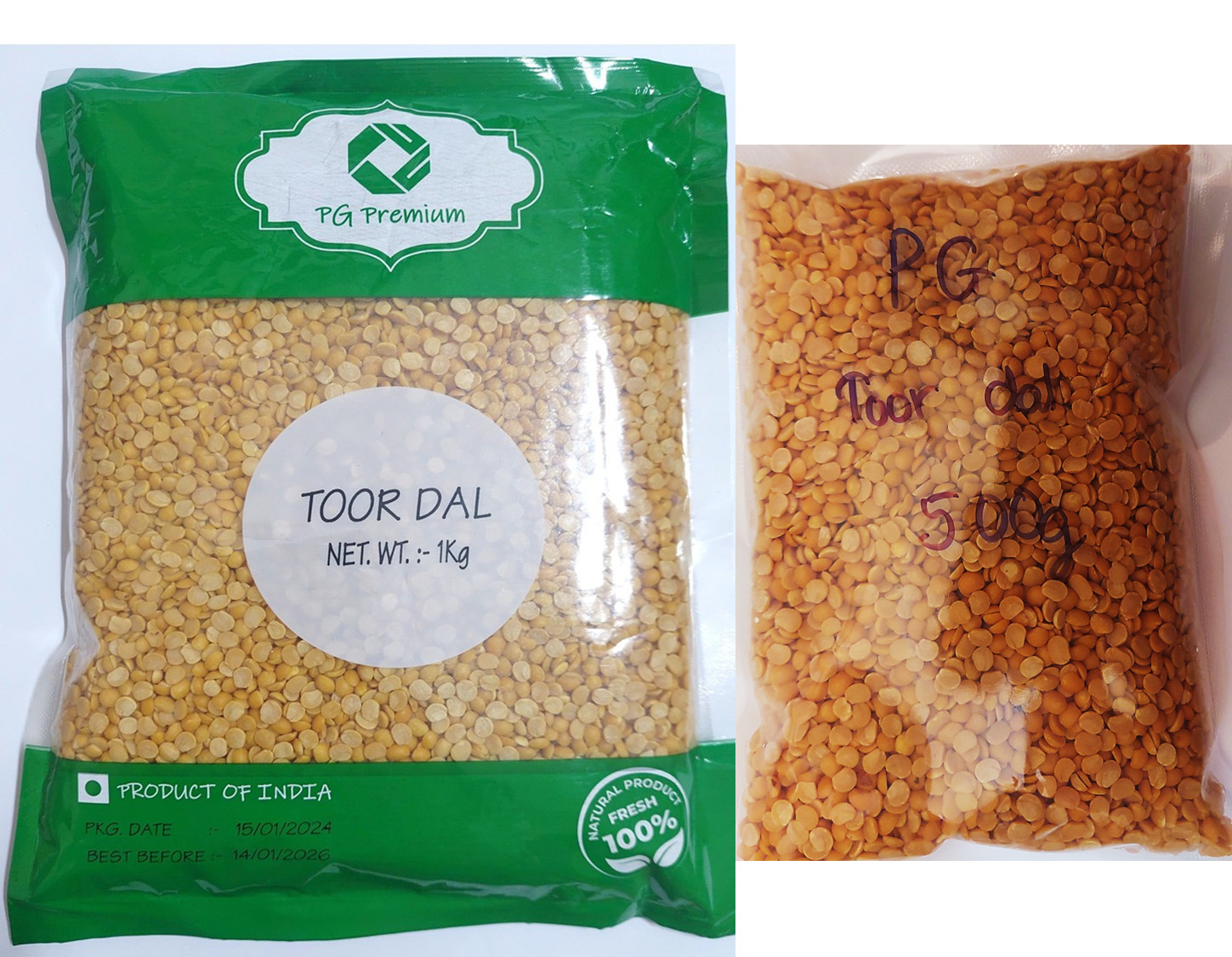 Toor Daal/Arhar Daal Tuwar Dal - Sambhar Dal - Sambhar dhal - Yellow split Pigeon peas