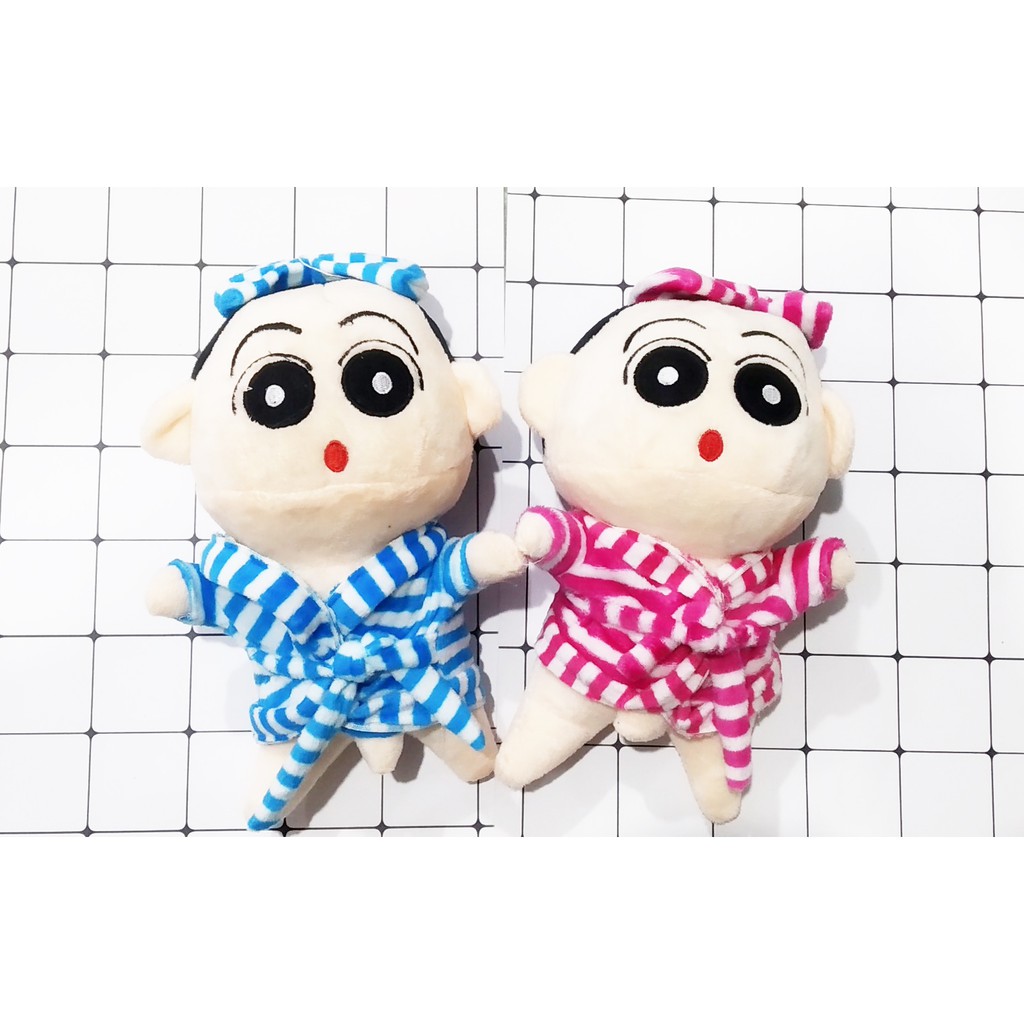 gấu bông shin áo kẻ pijama 20cm G2B64