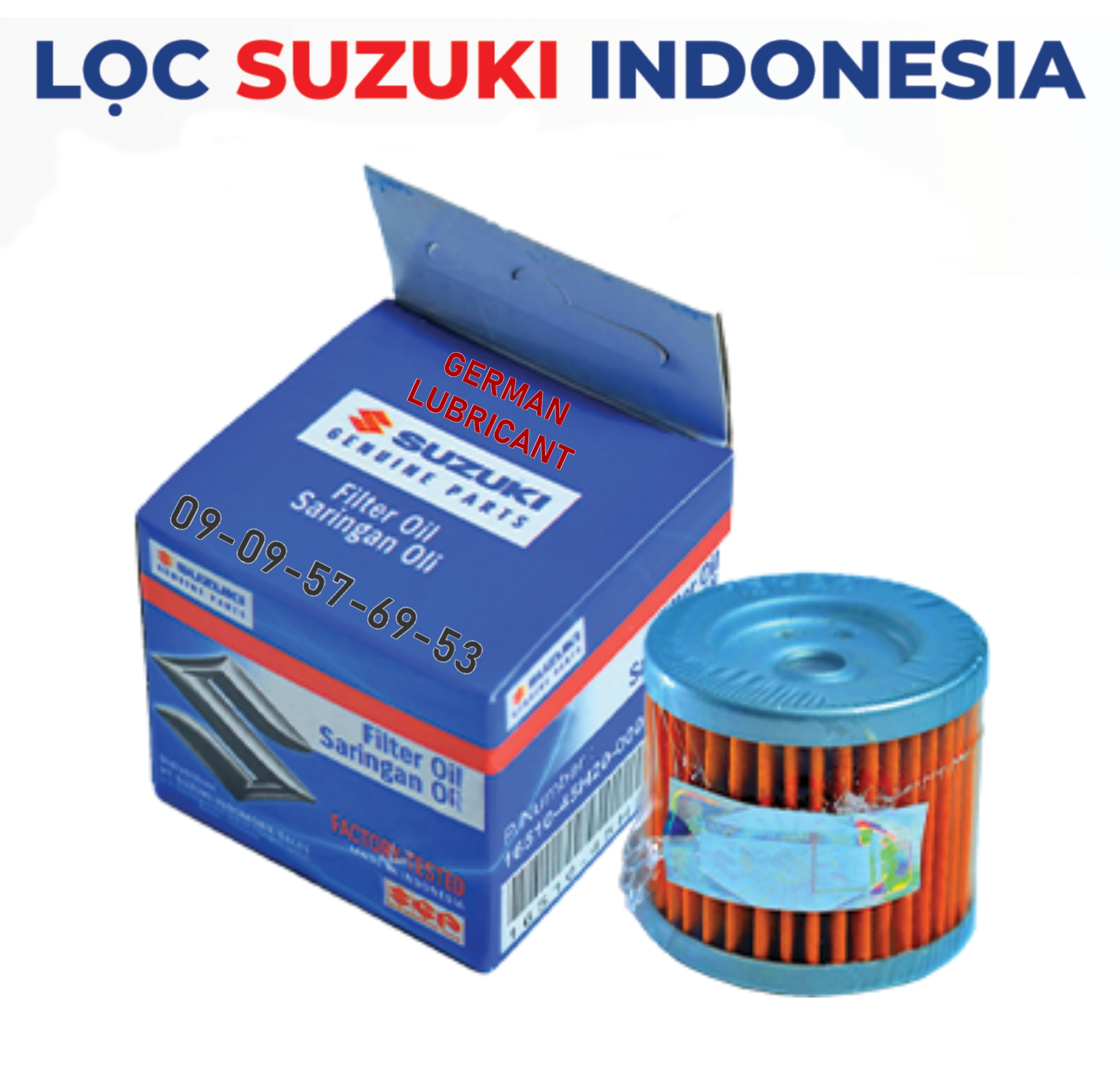 TẶNG SÚC ĐỘNG CƠ - Lọc nhớt xe máy Suzuki (Indonesia) - Raider - Satria - Hayata - Lọc zin - Lọc Indo