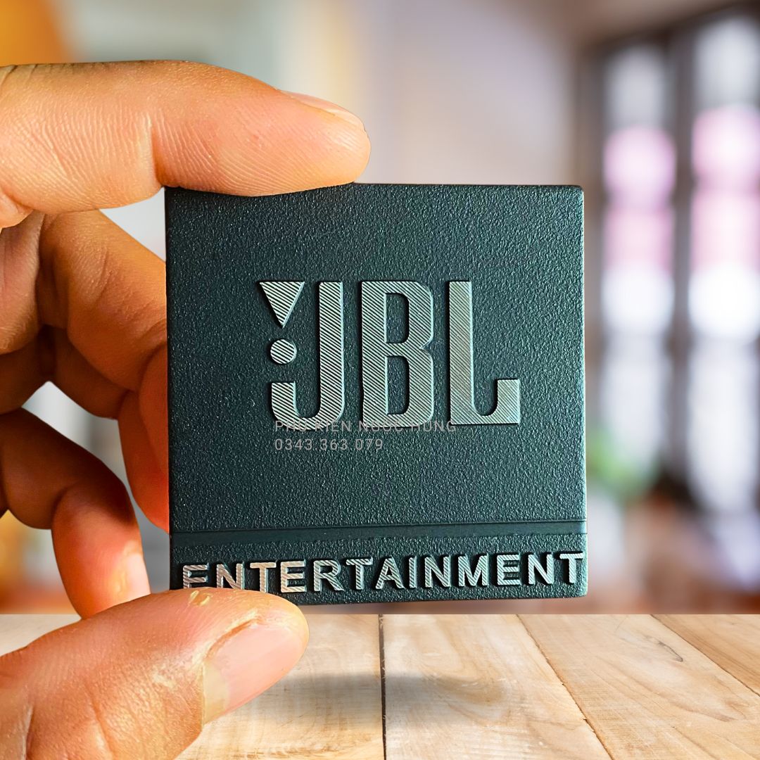 Tem loa nhôm jbl vuông 5cm dán loa