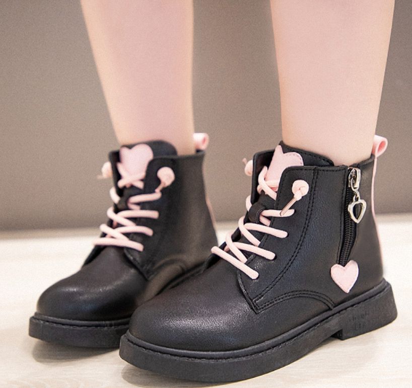 Giày Boot da (cao cấp ) size 27 - 37 cho bé gái phong cách hàn quốc QN109