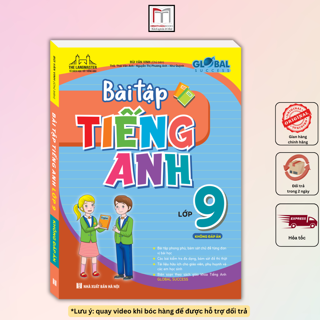 Sách - GLOBAL SUCCESS Bài tập tiếng anh lớp 9 (không đáp án) - Bùi Văn Vinh