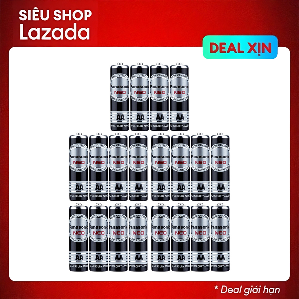 20 viên pin AA Panasonic R6NT 1.5V Pin tiểu dung lượng tốt, dùng được cho nhiều thiết bị