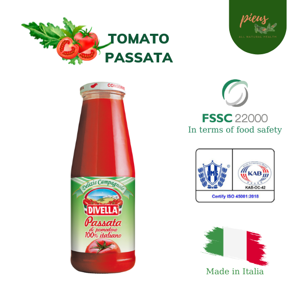 Cà chua xay nhuyễn nguyên chất không hạt | Tomato Passata Divella 680 ml – Sốt cà chua nhập khẩu Ý tiện lợi cho người bận rộn
