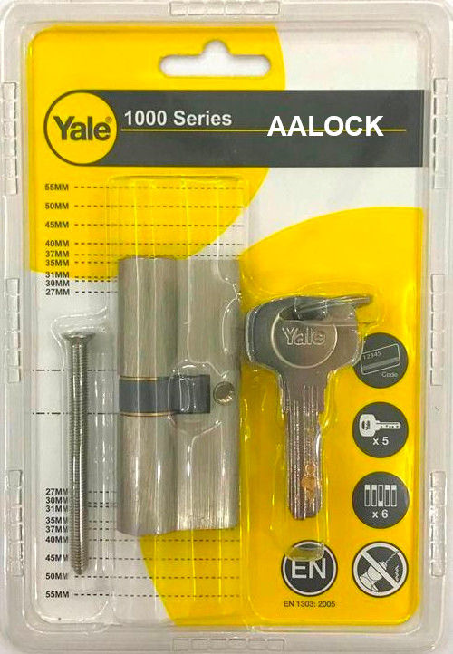 Ruột khóa cao cấp yale 2 đầu chìa vi tính- ruột khoá cửa đi, cửa chính- 10-1002-3535-00-22-01- npp aalock