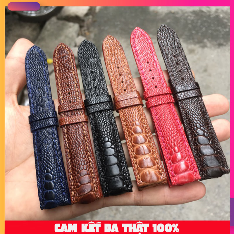 Dây đồng hồ da đà điểu cao cấp đủ size - DOHA