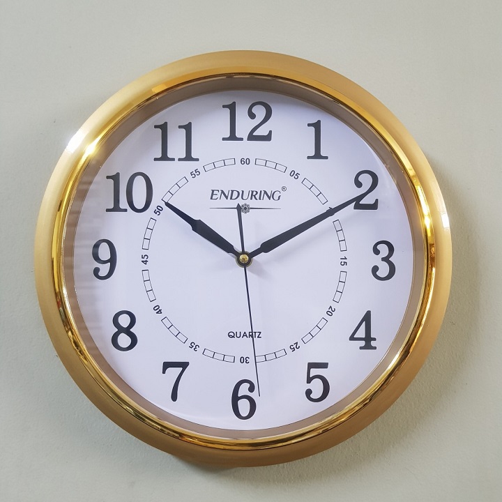 Đồng hồ treo tường tròn kim trôi 35cm enduring