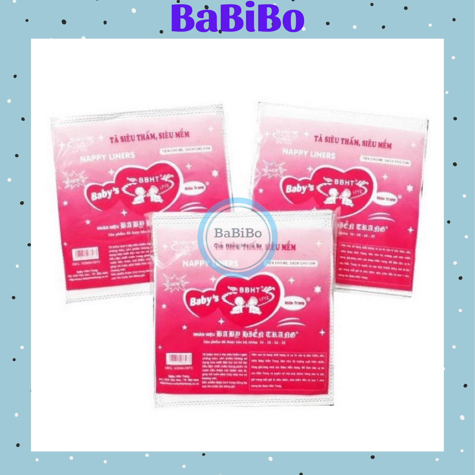 Miếng lót phân su tím Hiền Trang cho bé sơ sinh - Babibo
