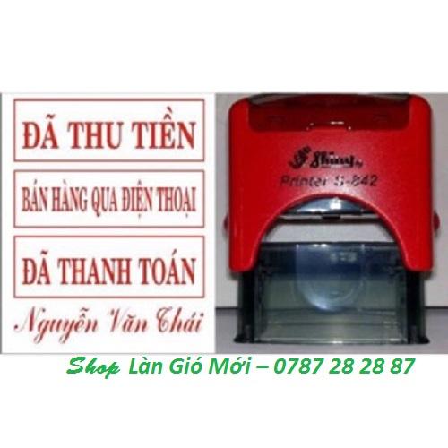 Khắc dấu theo yêu cầu - Con Dấu Liền Mực Dấu 1 Dòng khắc theo yêu cầu.