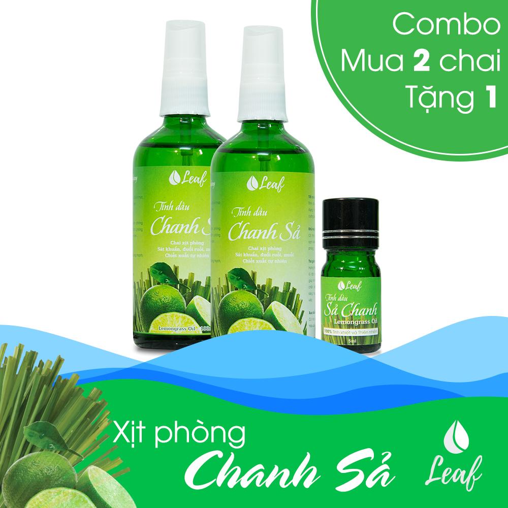 Combo Bình tinh dầu xịt phòng Sả Chanh 100ml