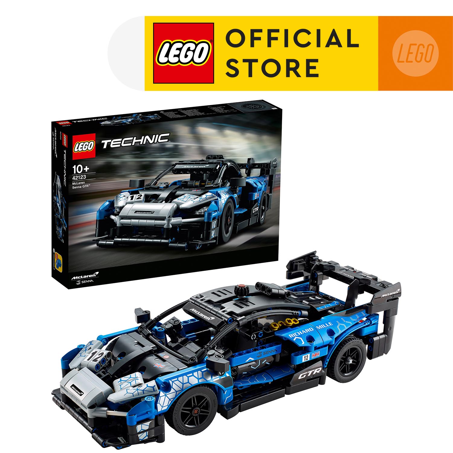 LEGO TECHNIC 42123 Đồ Chơi Lắp Ráp Siêu Xe Mclaren Sen GTR ( 830 Chi tiết)