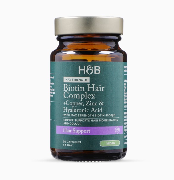 [HÀNG CHUẨN ANH] Viên uống mọc tóc Biotin Hair High Strength Complex Vegan 30 Viên- Nuôi dưỡng tóc chắc khỏe