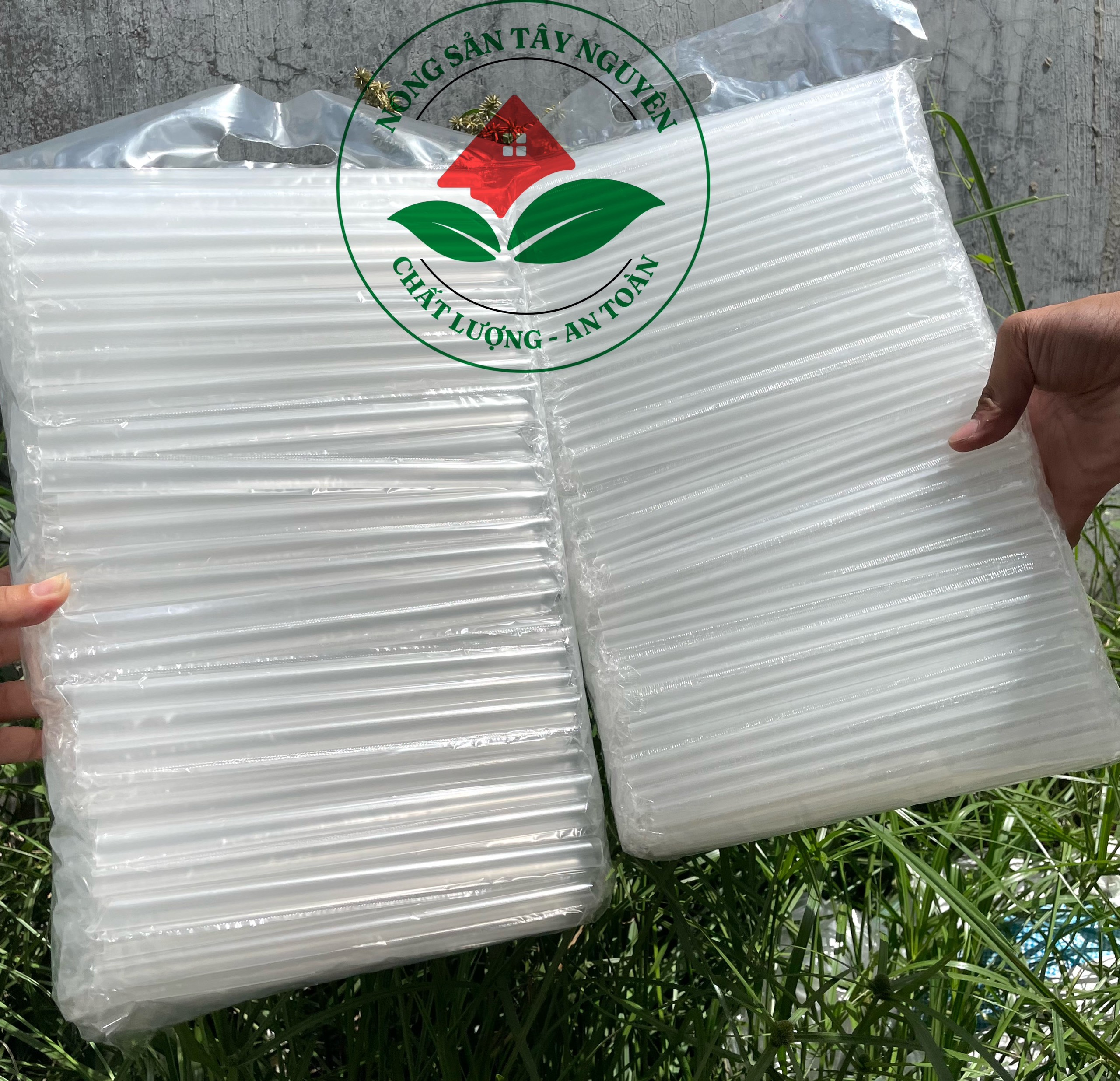500gr ống hút phi 6, 8, 12 cao cấp bọc màng từng ống- ống hút nước mía, trà sữa