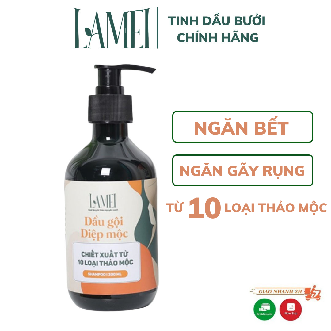Dầu Gội Diệp Mộc Lamei 300ml - Tóc Chắc Khỏe Không Gàu Ngứa Rụng Tóc Bết Tóc