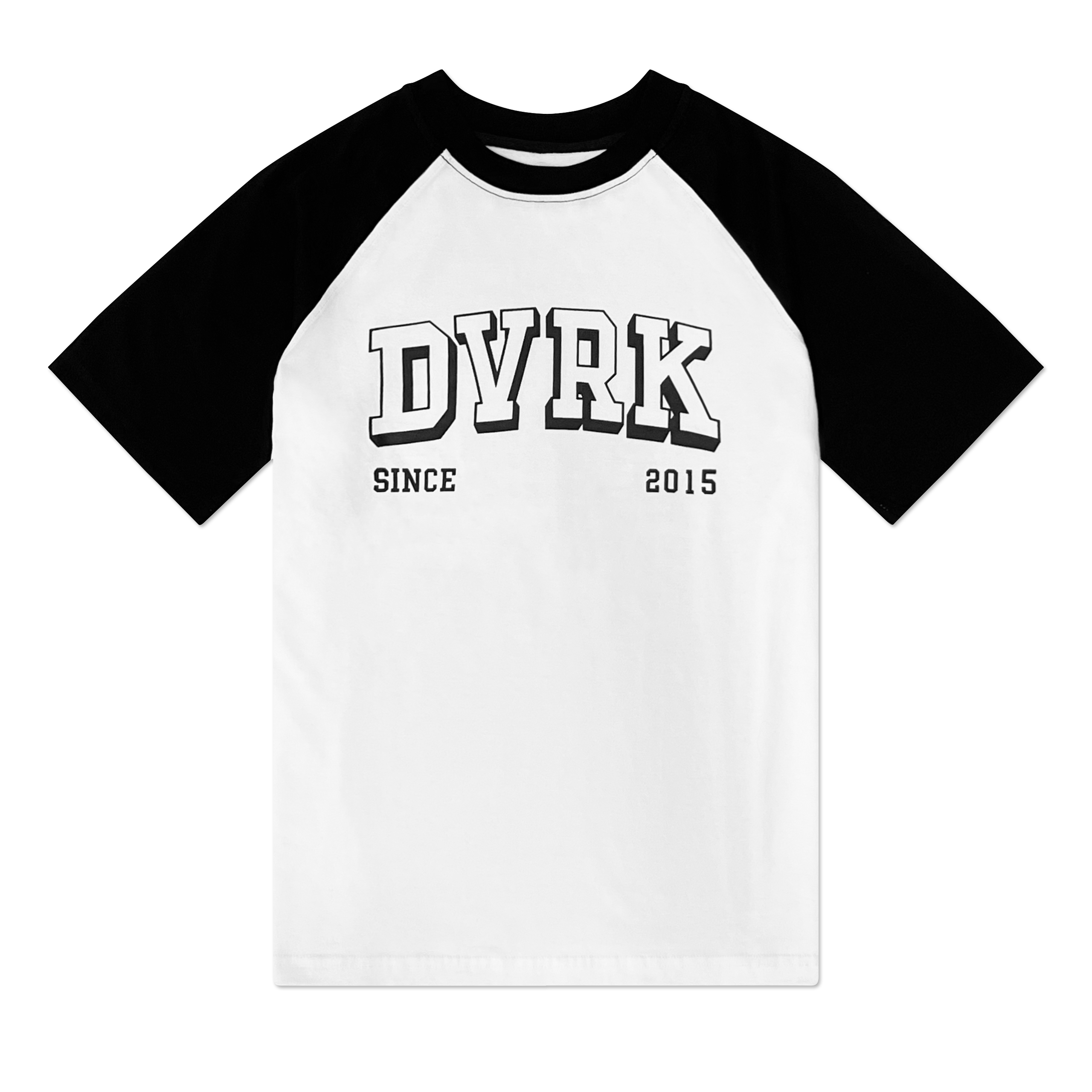 Dvrk - áo thun raglan nam tay ngắn cổ tròn họa tiết logo - dvrk - 22ss