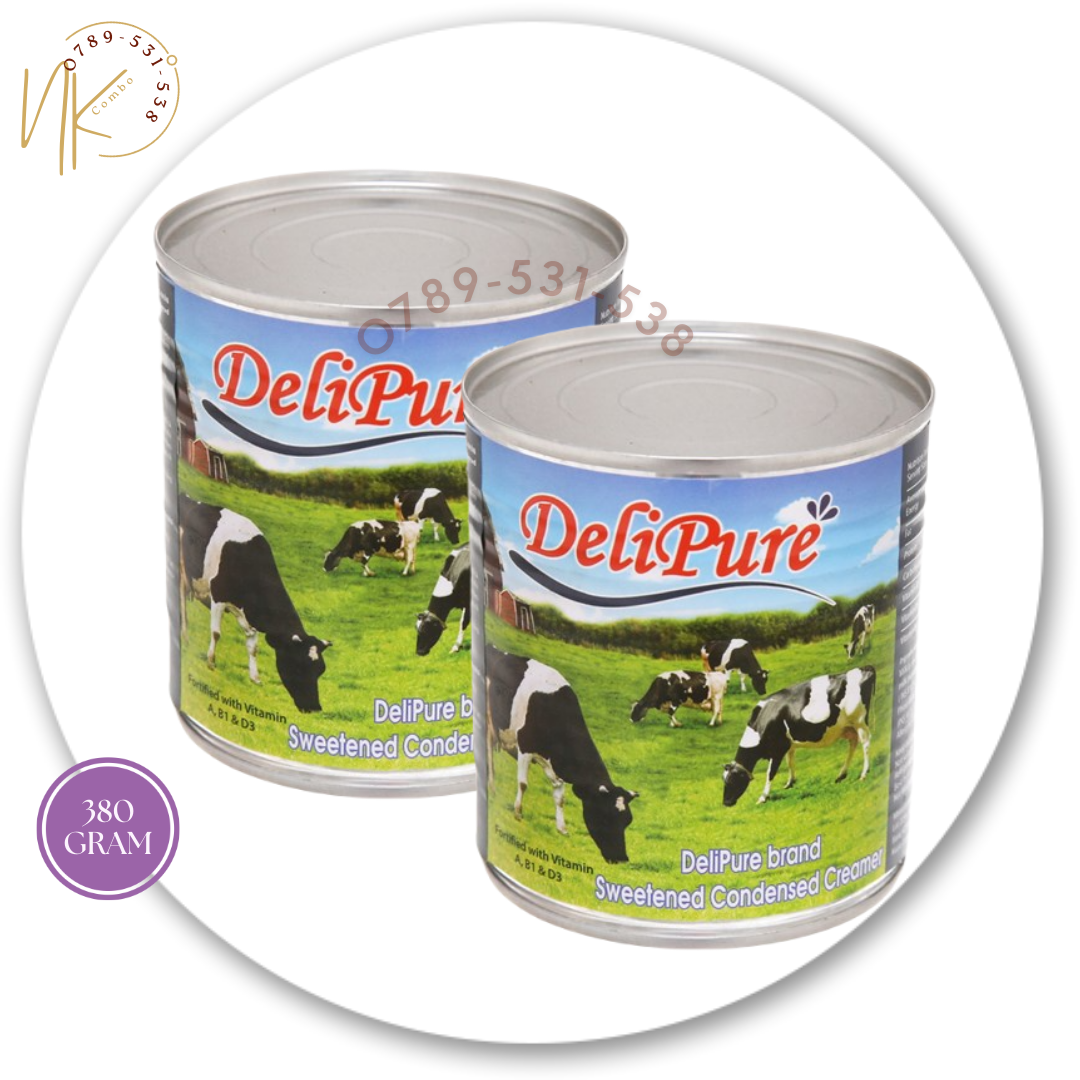 Sữa đặc, kem đặc có đường DeliPure 380 gram