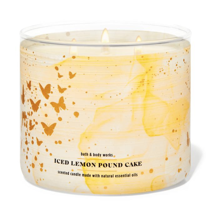 Nến thơm 3 bấc bath & body work- iced lemon pound cake