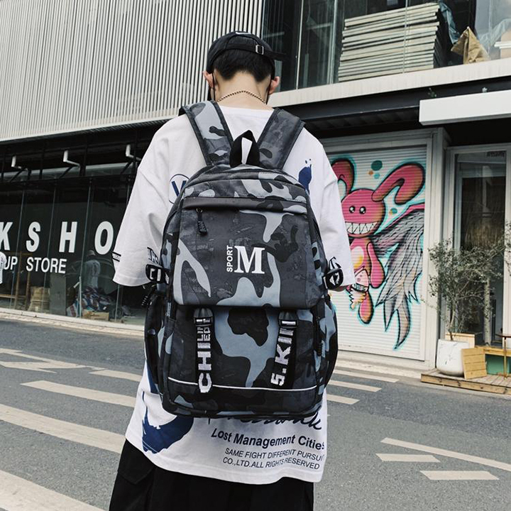 Balo thời trang, balo thể thao M sport ba màu CHỐNG THẤM NƯỚC đi học đi phượt, balo vải dù dành cho nam nữ