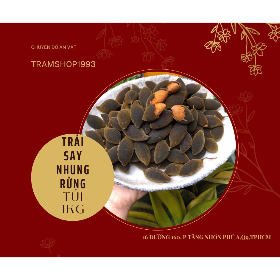 Trái say nhung rừng say trâu rừng Gia Lai TRAMSHOP1993 chín tự nhiên trái to,bột nhiều,không sâu túi