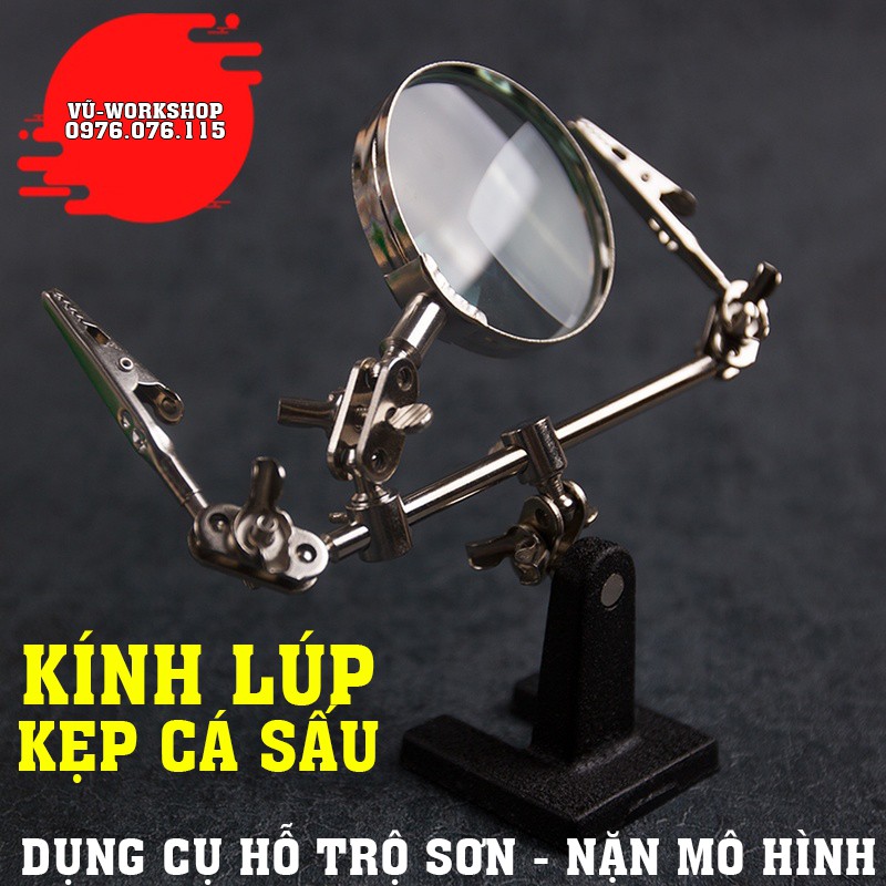 Dụng Cụ Nặn Tượng - Dụng Cụ Hỗ Trợ Sơn Mô Hình Gundam - Kính Lúp Kèm Kẹp Cá  Sấu | Lazada.Vn