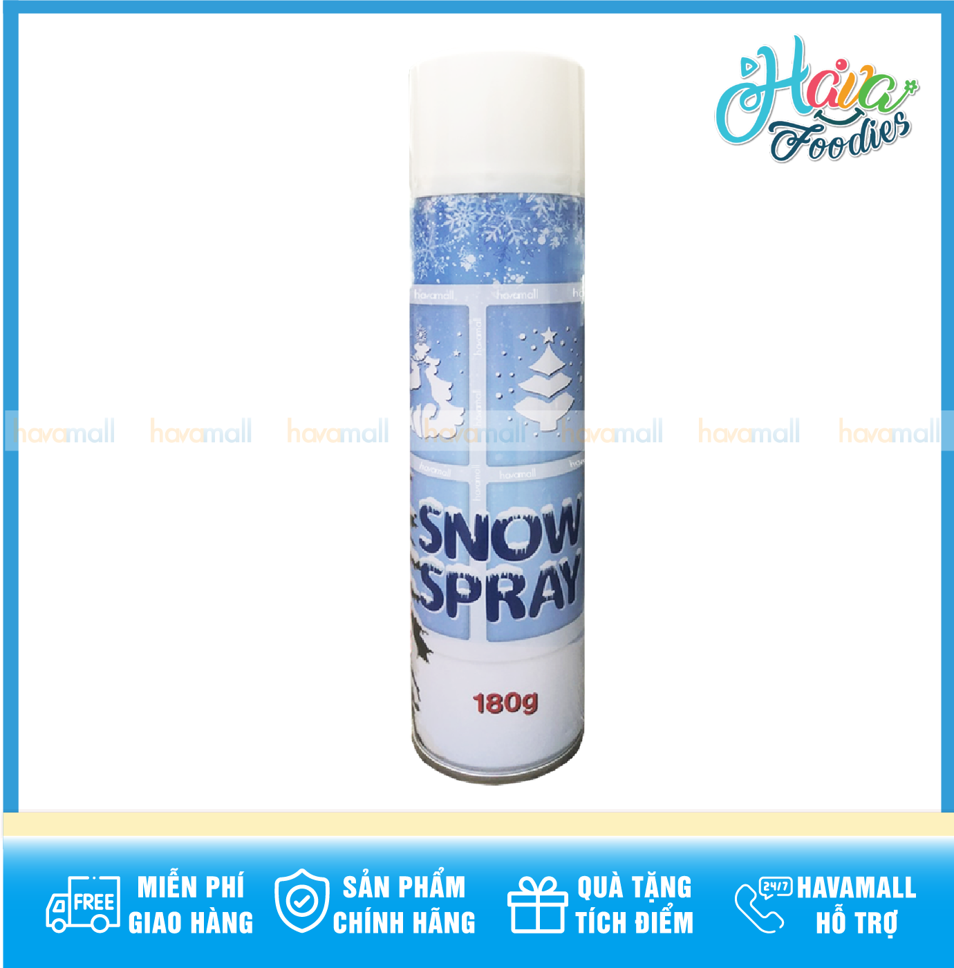 Chai phun tuyết nhân tạo uncle bills 180gr – snow spray