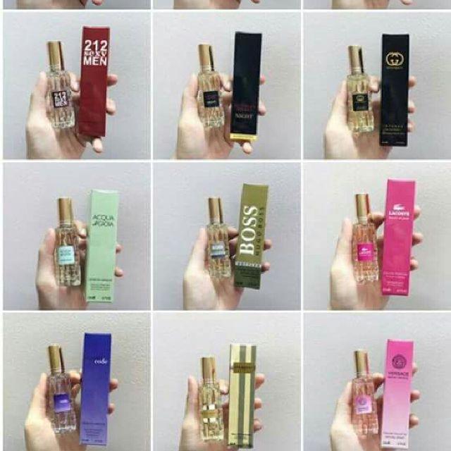 Combo 10 chai nước hoa chiết 20ml - nước hoa nam - nước hoa nữ - nước hoa lưu hương từ 8 đến 10 tiếng