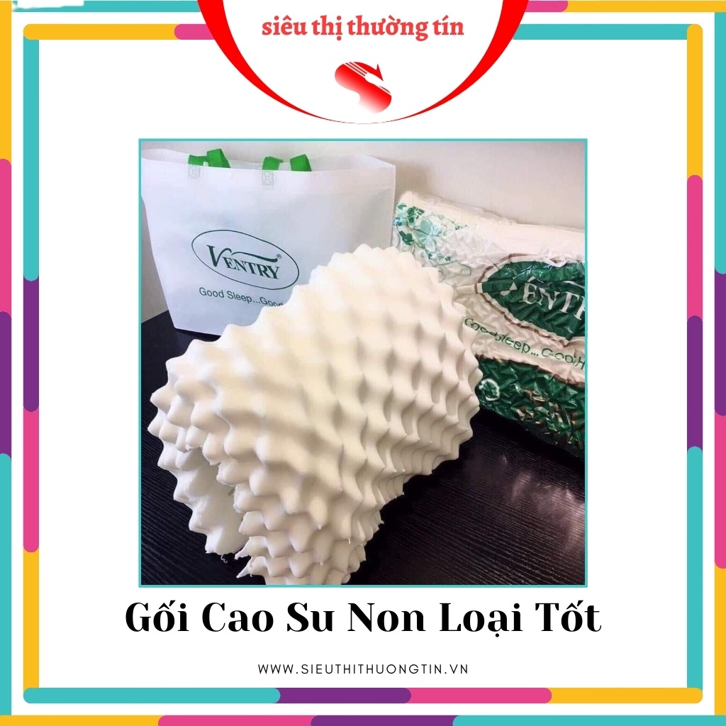 Gối cao su non người lớn chống đau mỏi cổ, vai, gáy - gối nằm ventry cao cấp chính hãng - 5 ruột goi cao su non