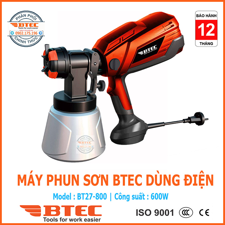 may phun son , may phun son cam tay , may phun son mini , máy phun sơn BTEC BT27-800 ( dùng điện ), máy phun sơn dùng điện , máy phun sơn cầm tay mini , máy phun sơn cầm tay