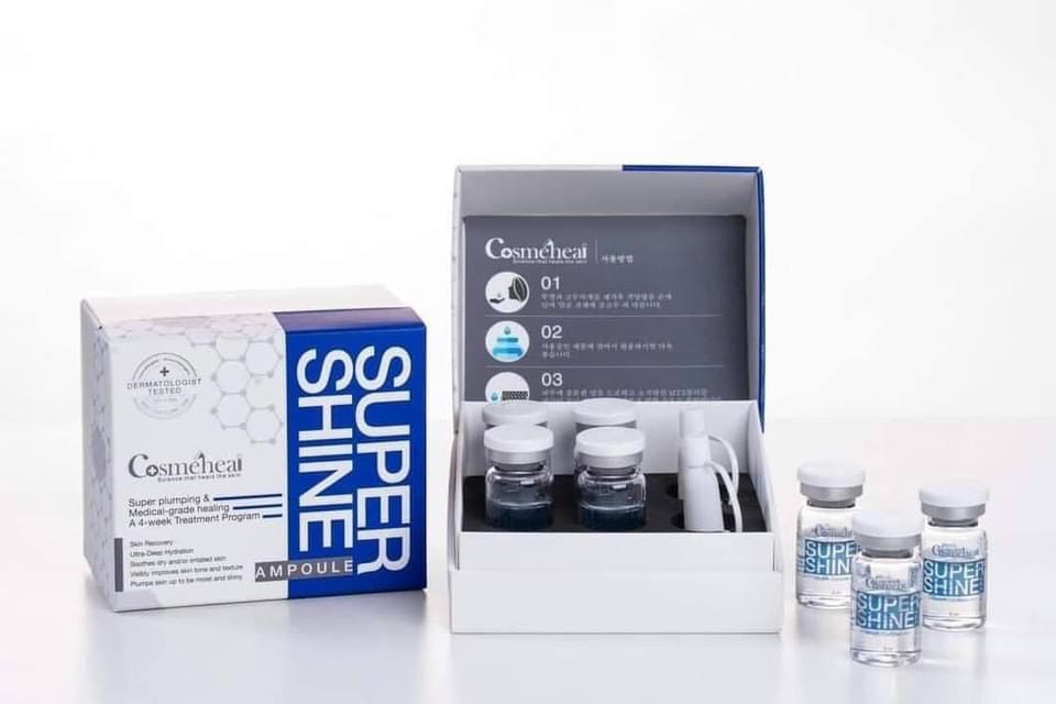 Serum tế bào gốc phục hồi căng bóng da Cosmeheal Super Shine Ampoule 4 lọ