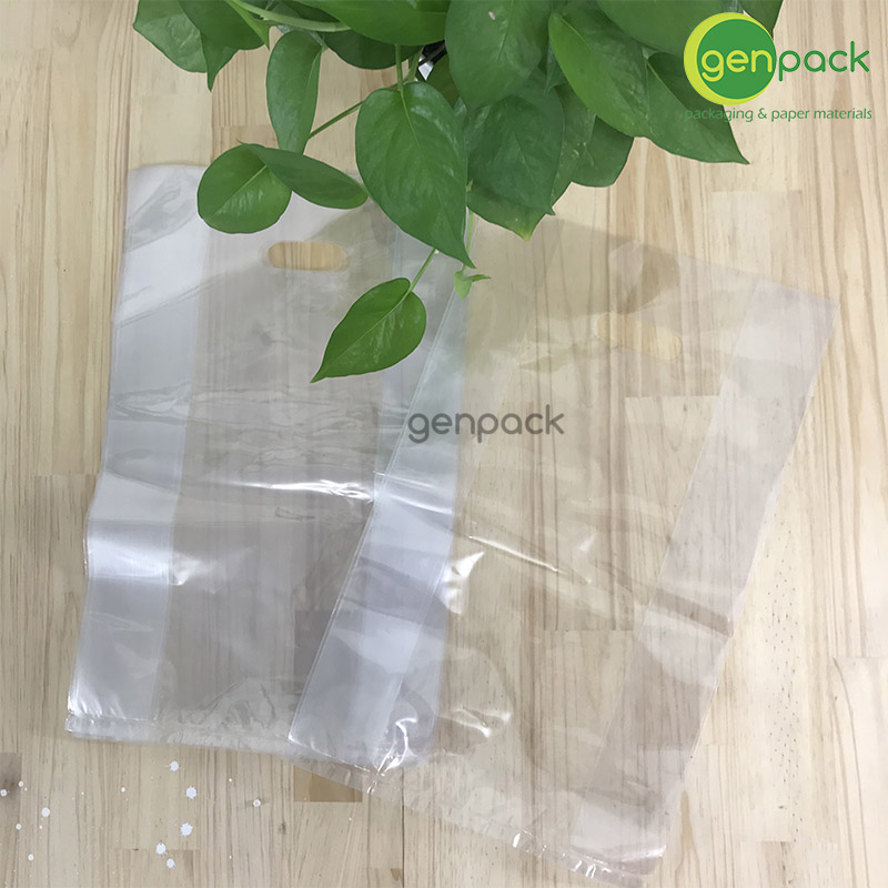 5 kg Túi shopping pp trong đục quai hột xoài nhựa zin