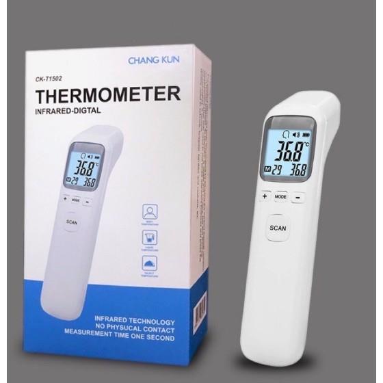 Máy nhiệt kế đo trán hồng ngoại điện tử infrared thermometer ck- t1803/ck-1502 súng bắn nhiệt độ đo tai cho bé