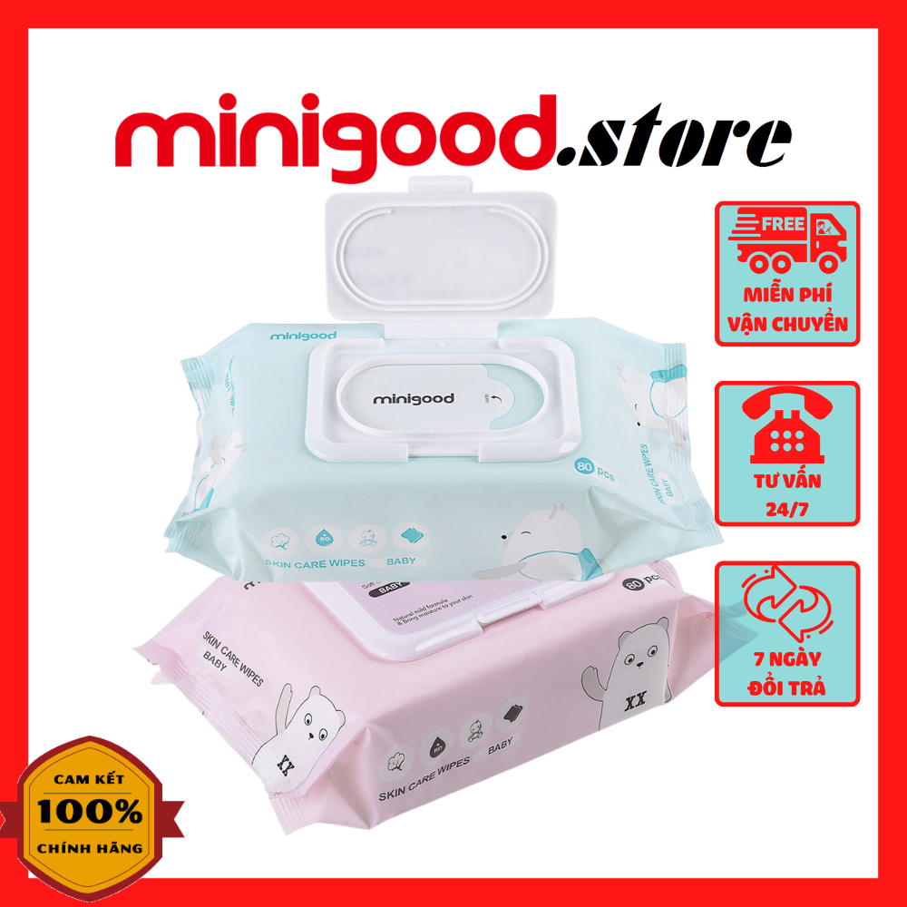 Khăn ướt không mùi gấu MDXX MINIGOOD 80 miếng