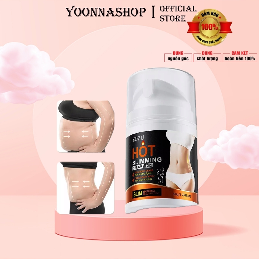 Kem tan mỡ bụng giảm cân giảm rạn nứt zozu 50g - cao tan mỡ an toàn cấp tốc sau 14 ngày a77