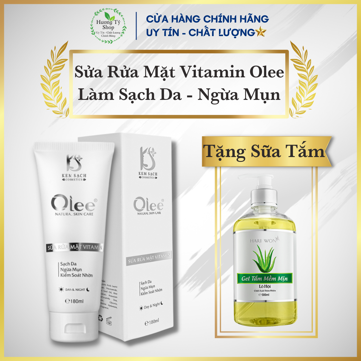 Sữa rửa mặt vitamin olee làm sạch da và kiểm soát nhờn