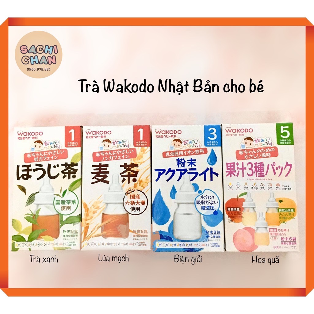 [Cửa tiệm Sachi Chan] Trà Wakodo Nhật Bản cho bé