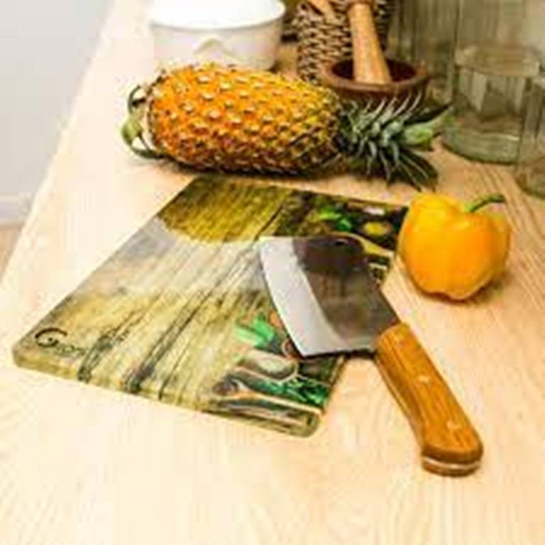 Thớt kính cường lực 3d vân gỗ 10mm ghome bảo hành đổi mới trong 7 ngày