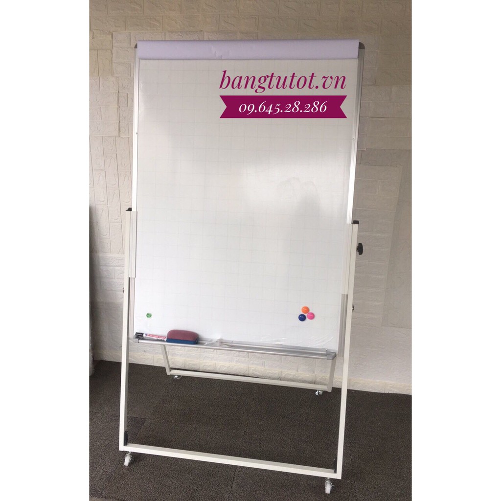 Bảng Flipchart hội thảo điều chỉnh cao thấp 90x120 cm ( Tặng kèm)