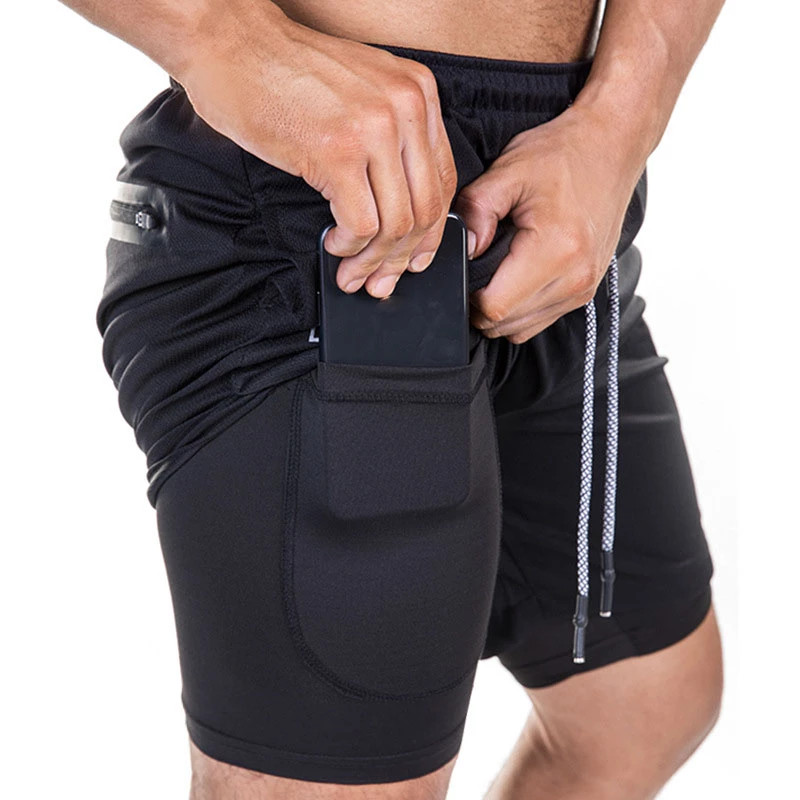Quần Chạy Bộ Nam,Tập Gym 2 Lớp ASRV Chất Vải Train Lite Thông Hơi Thấm Hút Mồ Hôi
