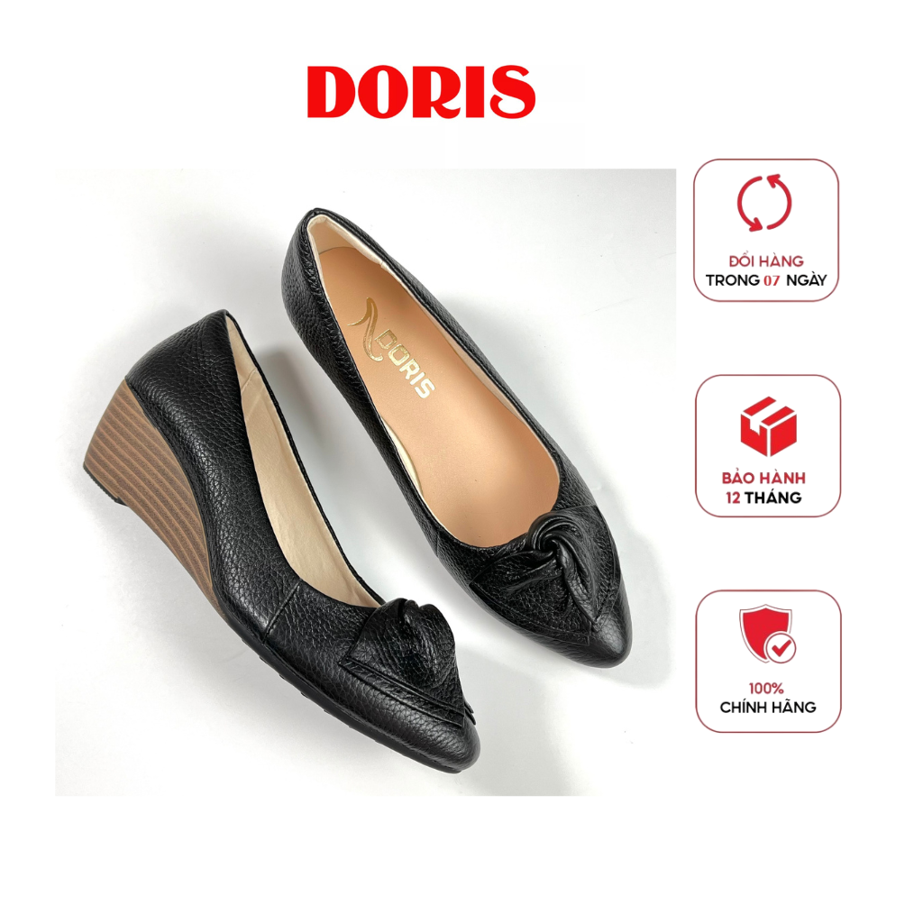 Giày Búp Bê Đế Xuồng 5cm Doris DR506- Da Thật  Êm Chân-  SIZE NHỎ, ĐẶT TĂNG 1 SIZE - CÓ BẢO HÀNH-CÓ SIZE 40