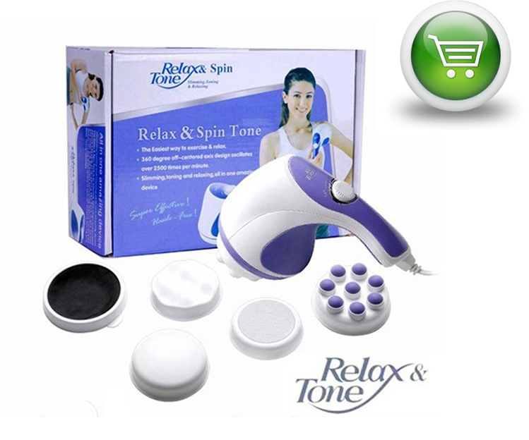  Máy Massage cầm tay đánh tan mỡ bụng Relax Spin Tone  3 đầu massage  