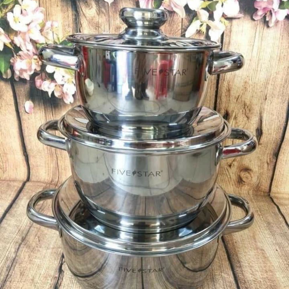 Bộ Nồi FiveStar 3 Chiếc Vung Inox